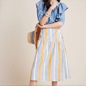 Anthropologie Maeve Laura Midi Skirt